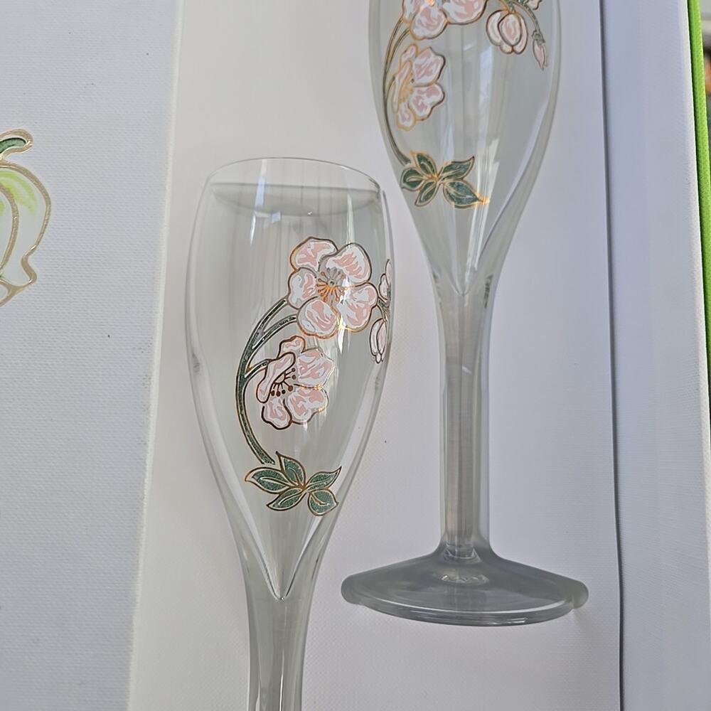 PERRIER JOUET CHAMPAGNE. BELLE Epoque. Champagne Flutes. No Bottle - Picture 5 of 5